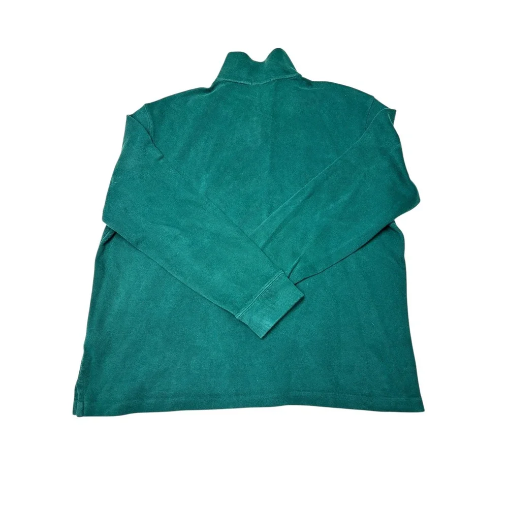 Polo Ralph Lauren Men's Green Quarter Zip Pullover‎ Sweatshirt Size XL